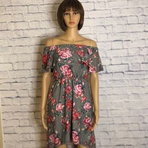 Striped/floral dress